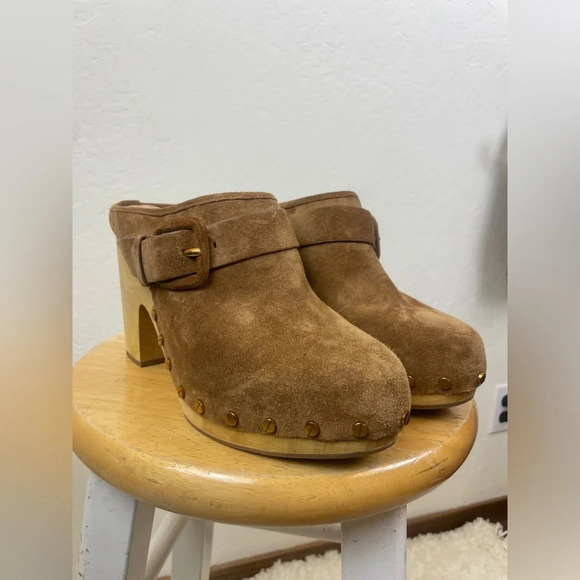 NWOB Veronica Beard Dacey Suede Clog Size 9 - Picture 2 of 10